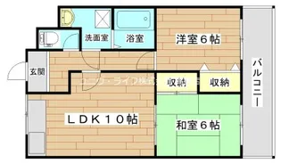 2LDKの間取り画像