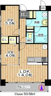 LeVert高槻(ルヴェールタカツキ)【5階】の間取り