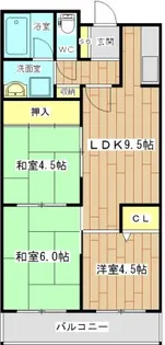 クオレグランデ【1階】の間取り