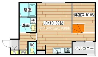 1LDKの間取り画像