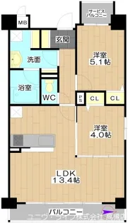 LeVert高槻(ルヴェールタカツキ)【4階】の間取り