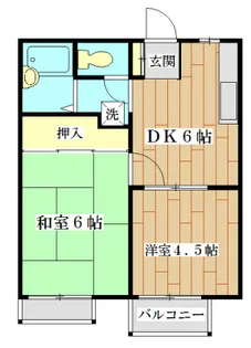 ハイツリバーサイド【2階】の間取り