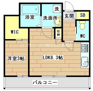 キニスム東五百住町3丁目【2階】の間取り