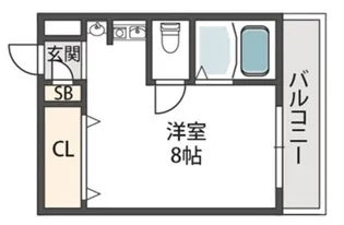 フェリセ富田【1階】の間取り