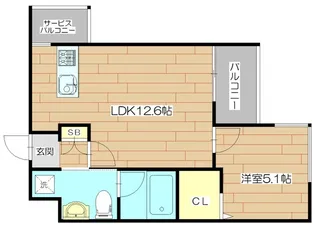 HGTコート高槻【1階】の間取り