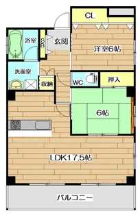ヴァンベール大川【9階】の間取り