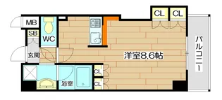 ラ カステル メウ【4階】の間取り