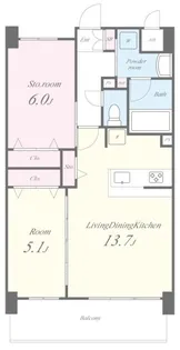 グランコート高槻【7階】の間取り