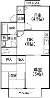 ハイツベルフィーユ【1階】の間取り