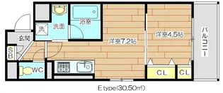 グランブルー高槻【5階】の間取り