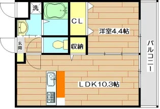 ニューアムールクラニア【2階】の間取り