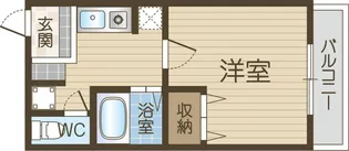 カルムウエスト【1階】の間取り