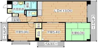ヴァーサ21【6階】の間取り