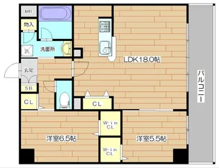 中条プレイス【4階】の間取り