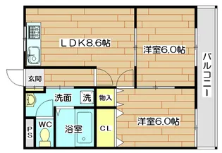 パームヒルズ【3階】の間取り