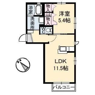 カーサ・ヴェルデ【1階】の間取り