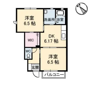 アマービレ夜見【101号室】の間取り