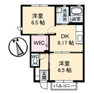 エスポワールⅡB棟【1階】の間取り