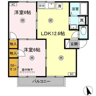 クレールパストラルN棟【2階】の間取り
