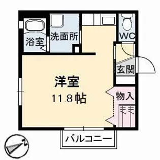 グリーンビューMJA棟【202号室】の間取り