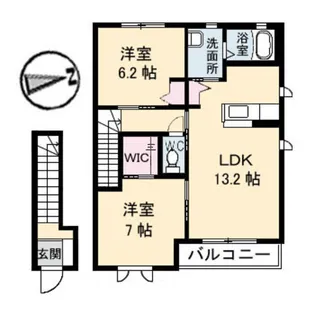 シャー・メゾンM【201号室】の間取り