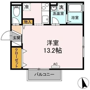 イーグルス・アイB棟【205号室】の間取り