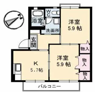 ディアス C棟【207号室】の間取り