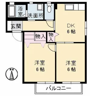 ファミーユ中野 A棟【1階】の間取り