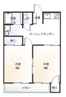 マルタカコーポ【202号室】の間取り
