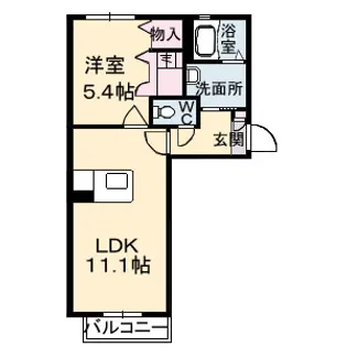 クリスタル・クロスバレー【206号室】の間取り