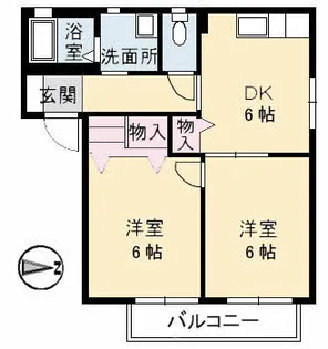 ファミーユ中野B棟【1階】の間取り