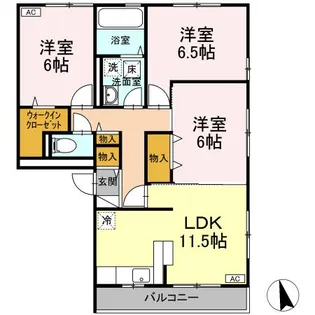 ラブラドールⅡ【3階】の間取り