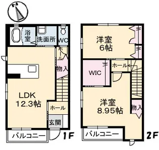 クラヴィエB【105号室】の間取り