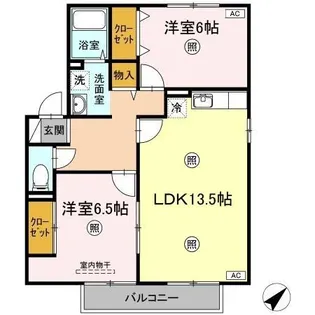 プリムローズⅢB棟【201号室】の間取り