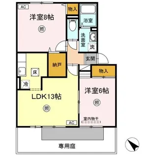 コンフォート松本【1階】の間取り