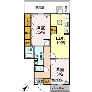 ファミールS【1階】の間取り