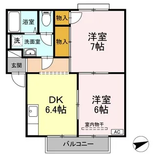 セジュールサバスA棟【202号室】の間取り