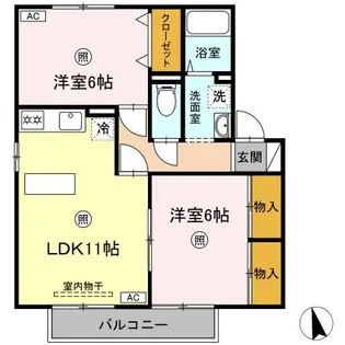ミキカメディアマンション A棟【203号室】の間取り