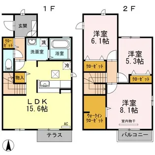 ウィング レーヴの間取り