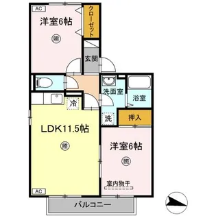 セジュールアイリス【2階】の間取り