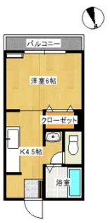 サンライフ門脇【1-C号室】の間取り
