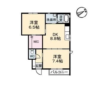 パインデュー A棟【1階】の間取り