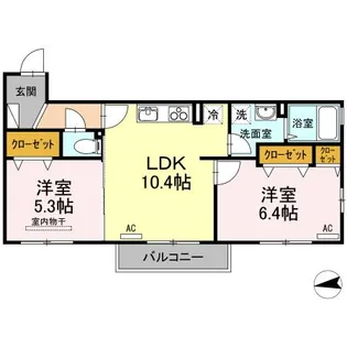シュプレム【102号室】の間取り