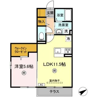 Melclere(メルクレア)【2階】の間取り