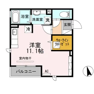 セジュールオッツT’【1階】の間取り