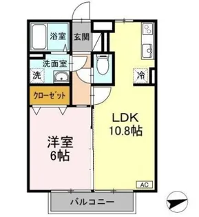 グランシャリオ新開【302号室】の間取り