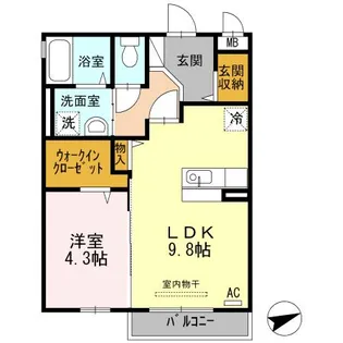 シェルシェ【3階】の間取り