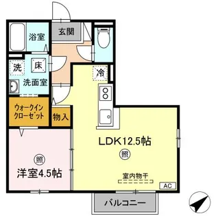 アンビシャス【201号室】の間取り