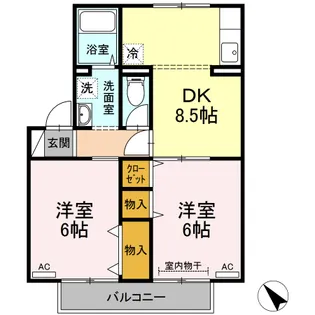 ヴェルドミール【2階】の間取り
