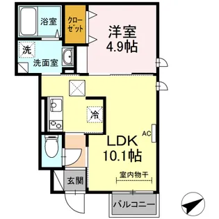シュクル【102号室】の間取り